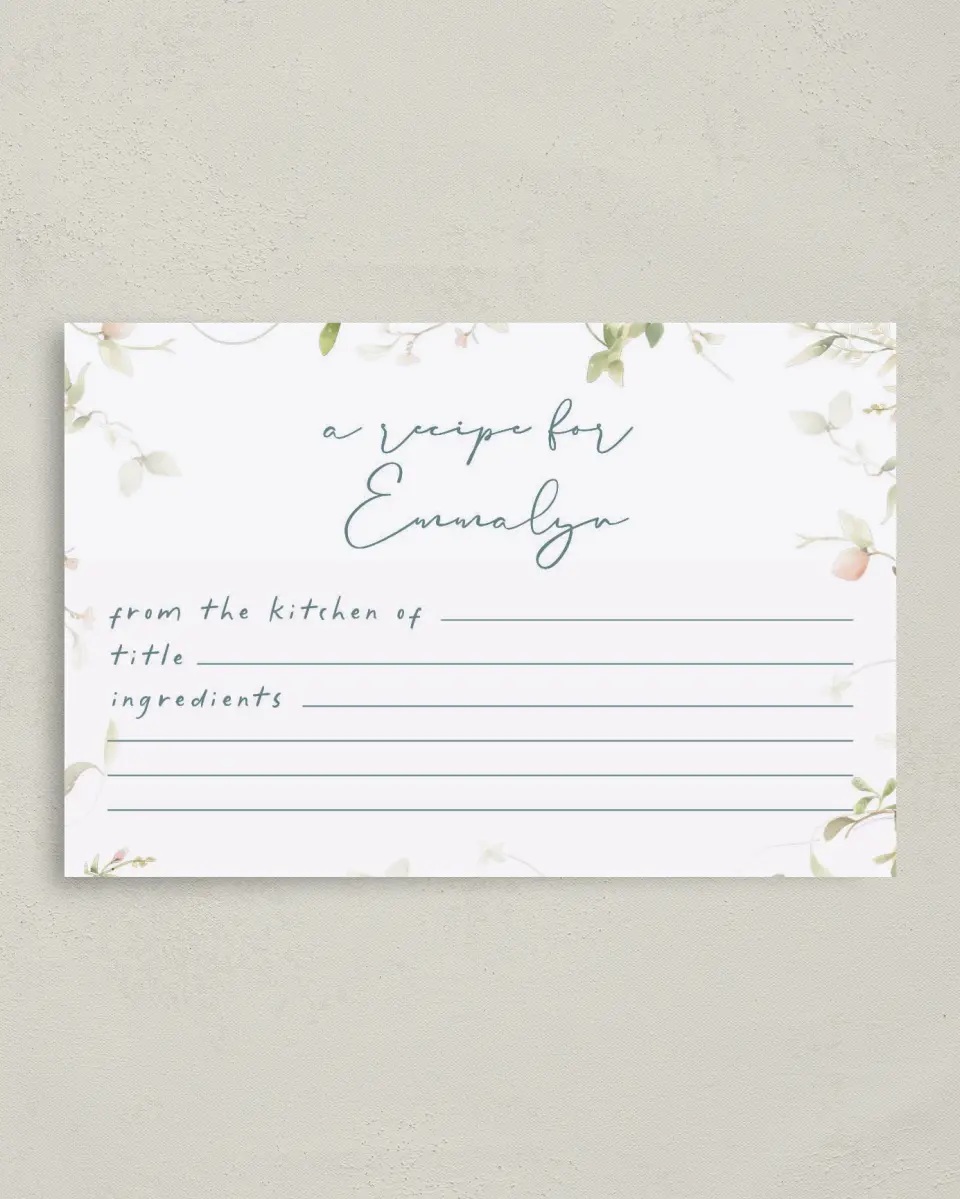 This is a 4" x 6" Personal Stationery called Tea Party for You printed in full color on Premium Smooth paper