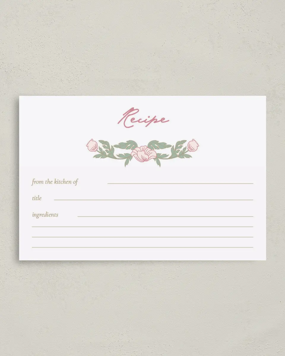This is a 4" x 6" Personal Stationery called Secret Meadow printed in full color on Premium Smooth paper