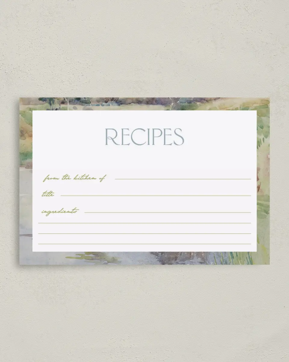 This is a 4" x 6" Personal Stationery called Wedded Bliss printed in full color on Premium Smooth paper