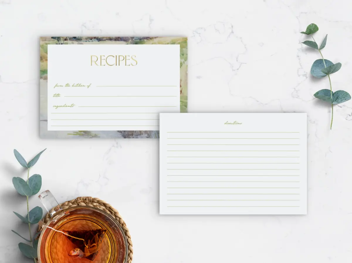 Recipe Card Back View