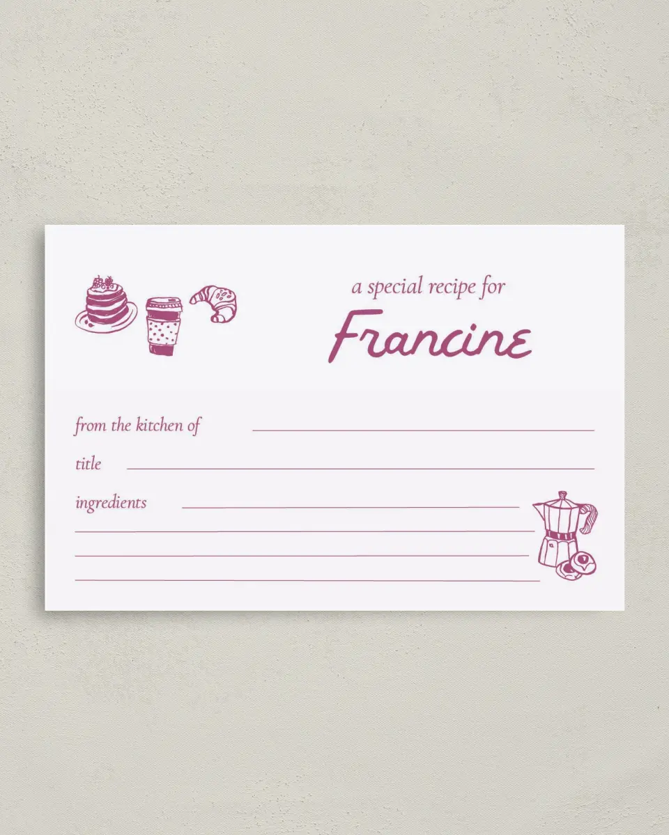 This is a 4" x 6" Personal Stationery called A Latte Love printed in full color on Premium Smooth paper