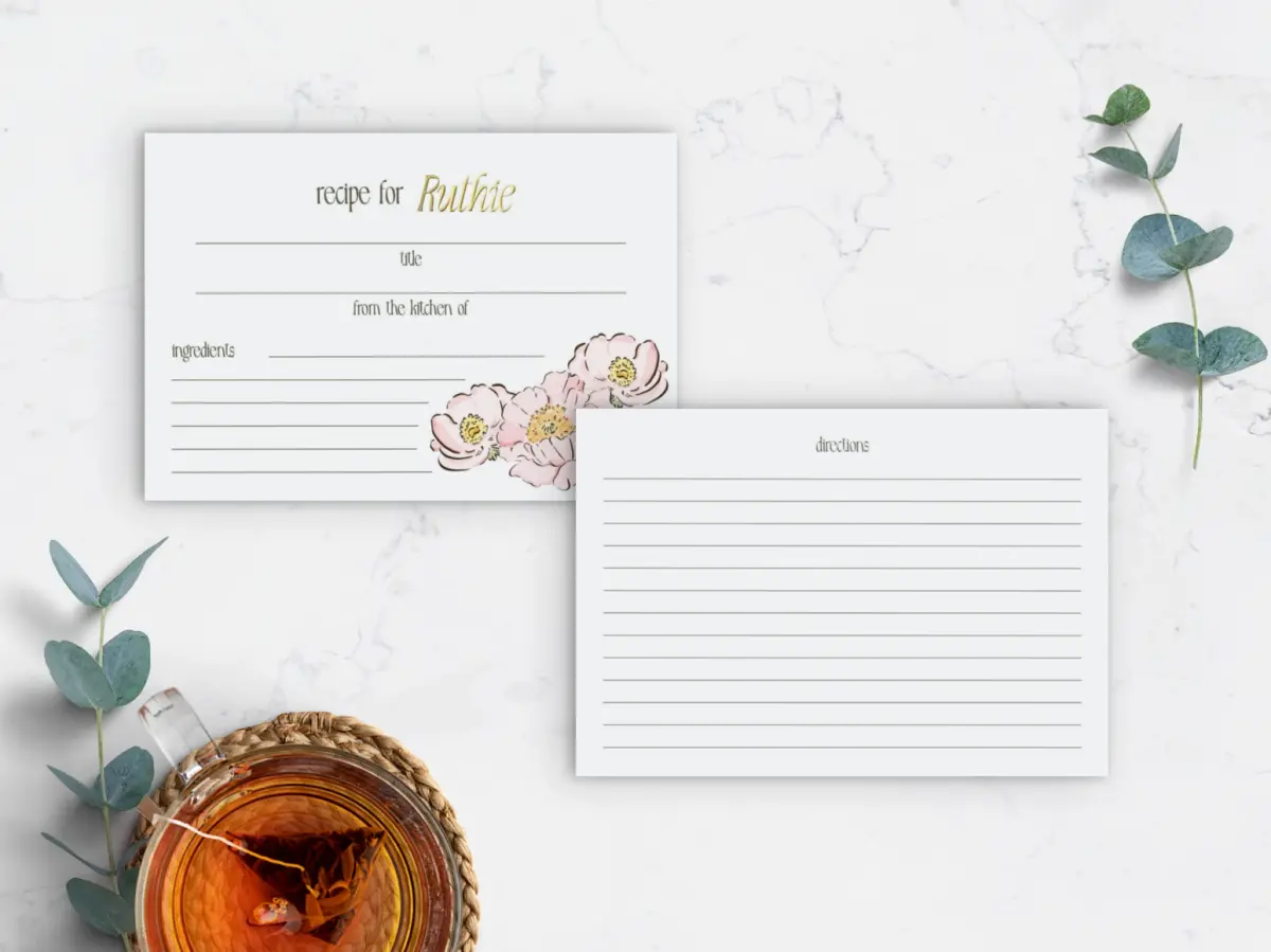 Recipe Card Back View