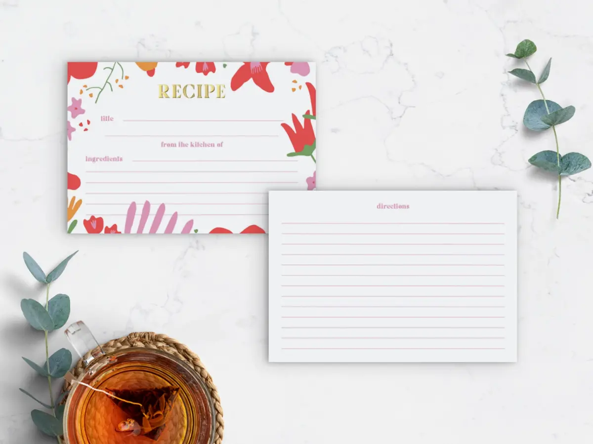 Recipe Card Back View
