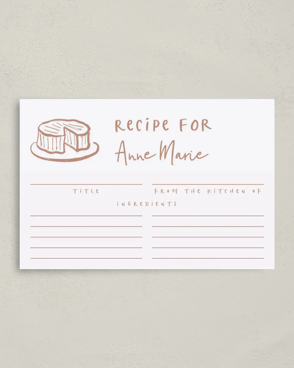 This is a 4" x 6" Personal Stationery called Meant to Brie printed in full color on Premium Smooth paper