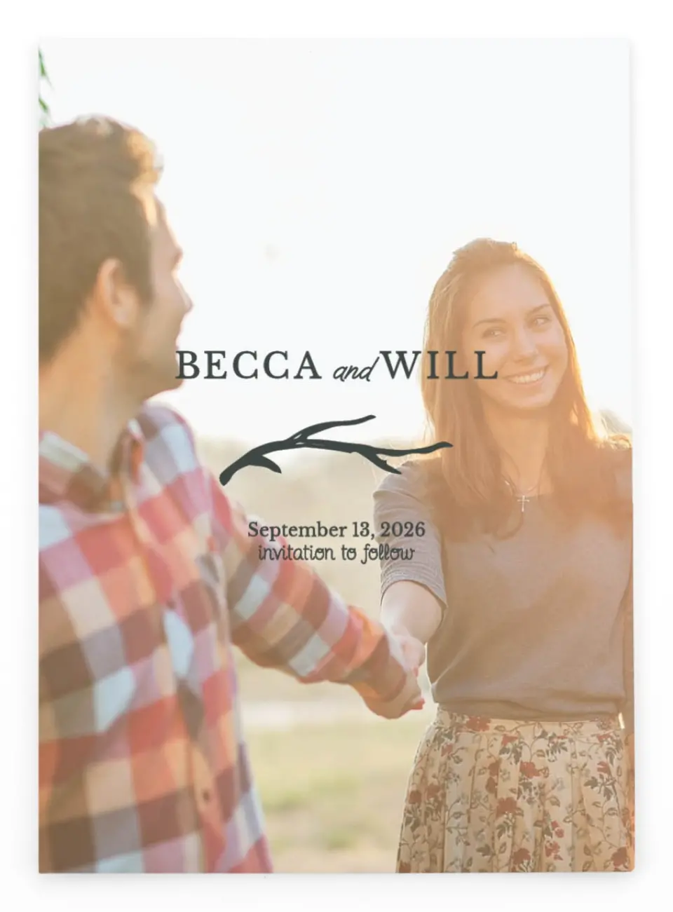 Rustic Boughs | Save the Date Postcards