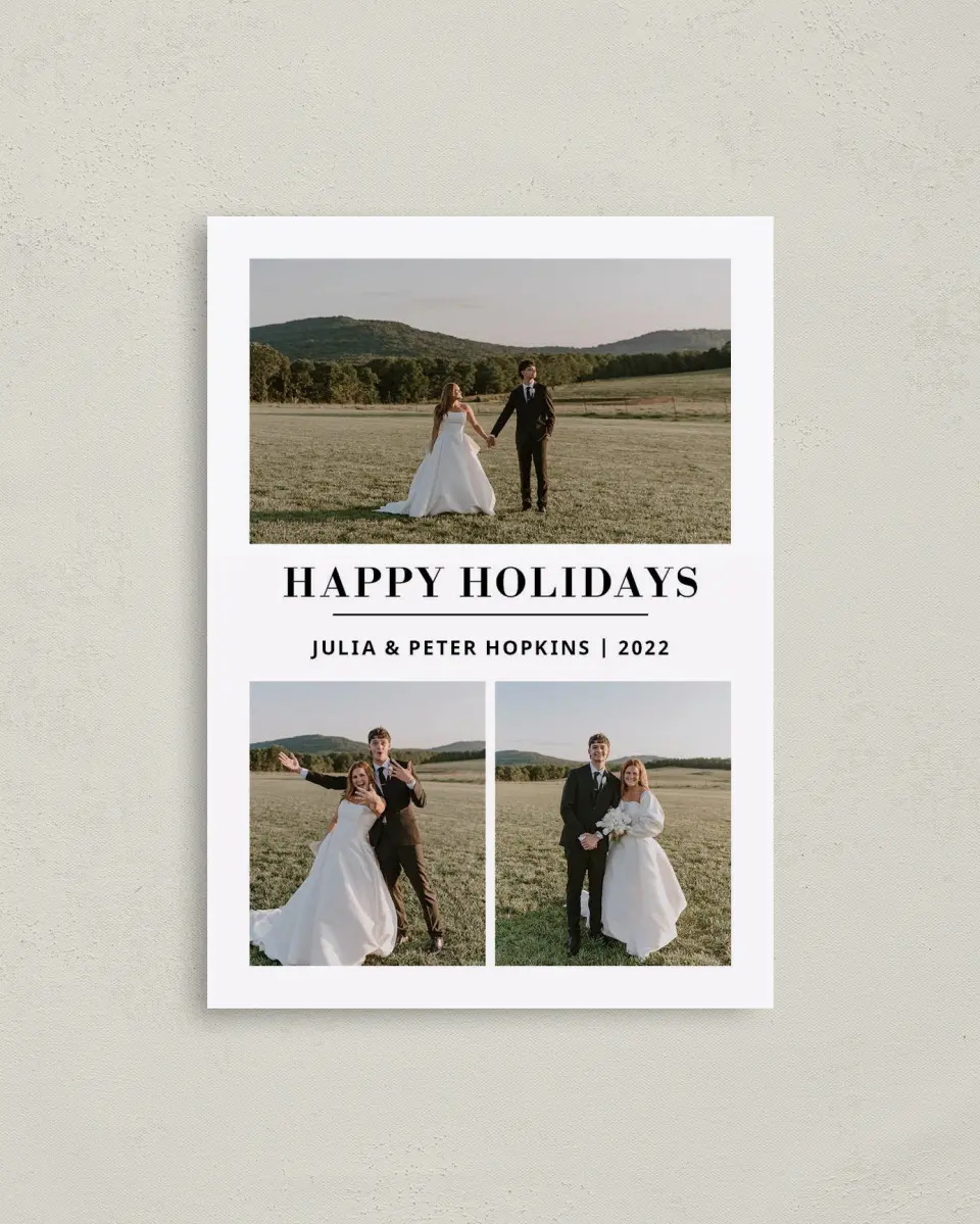 This is a 4" x 5.6" Christmas Postcard called Holiday Shine printed in full color on Premium Smooth paper