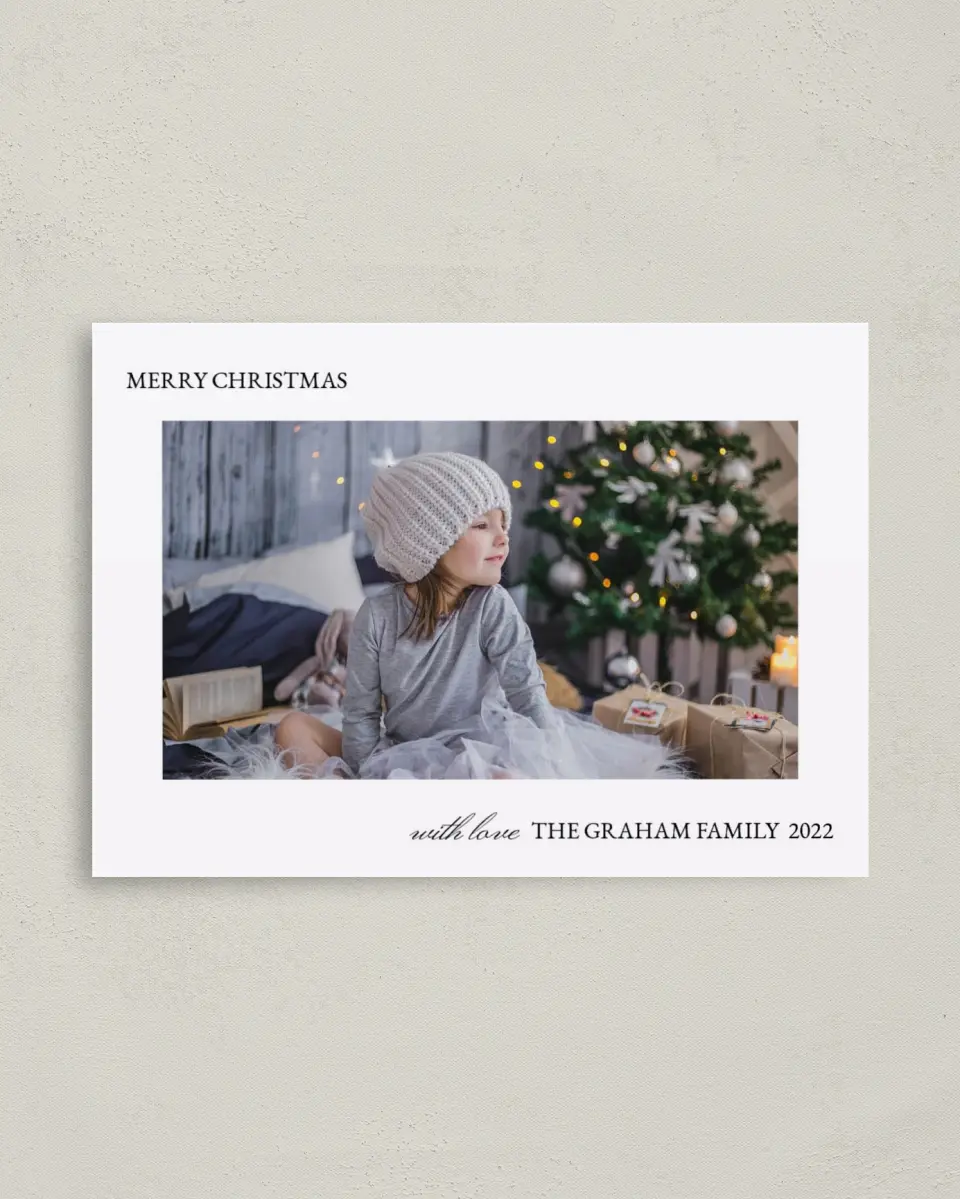 This is a 4" x 5.6" Christmas Postcard called Starry Christmas printed in full color on Premium Smooth paper