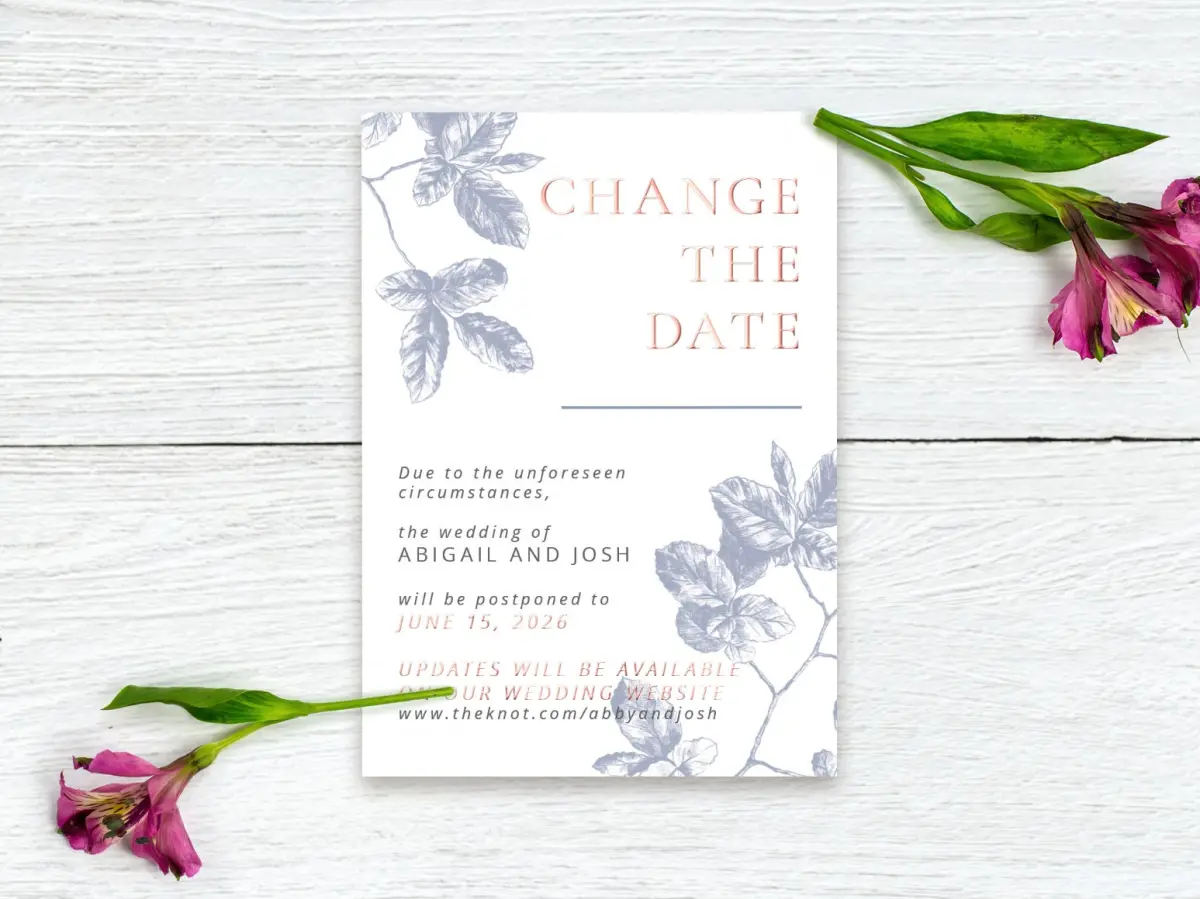 Save the Date Postcard Front
