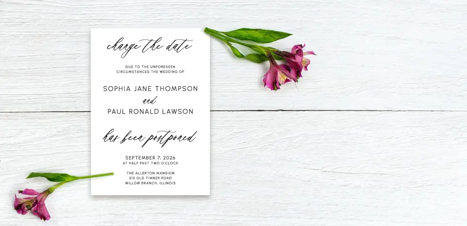 Save the Date Postcard Front