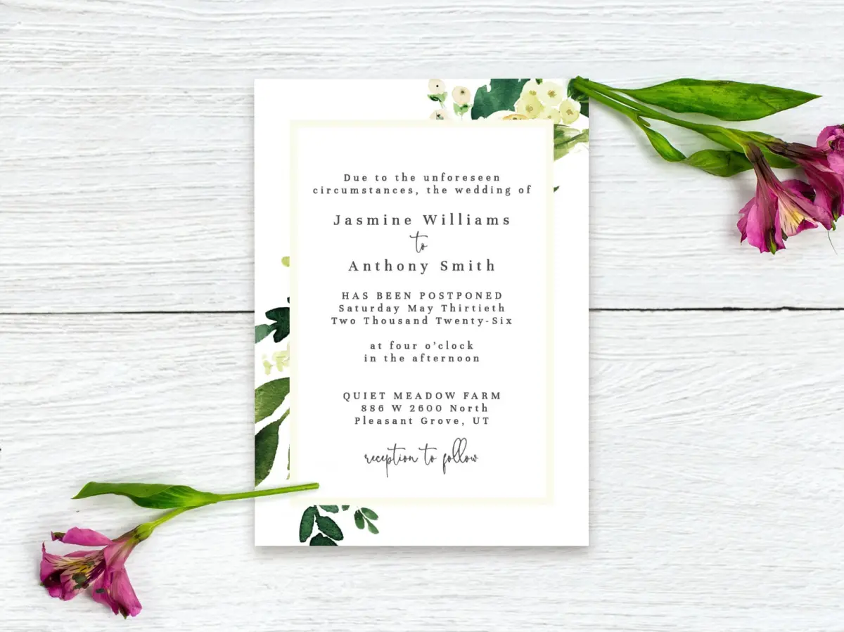 Save the Date Postcard Front