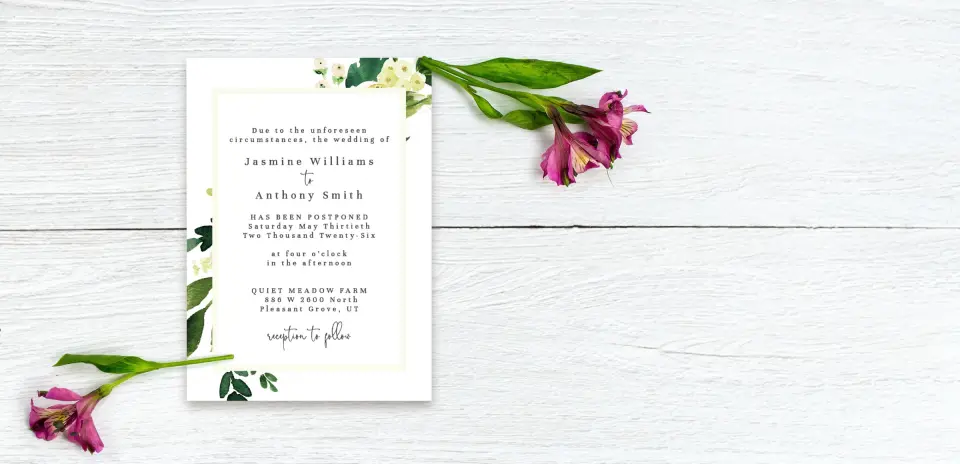Save the Date Postcard Front