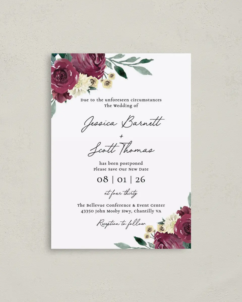 This is a 4" x 5.6" Change the Date Postcard called Changing Things Up printed in full color on Soft Touch Finish paper