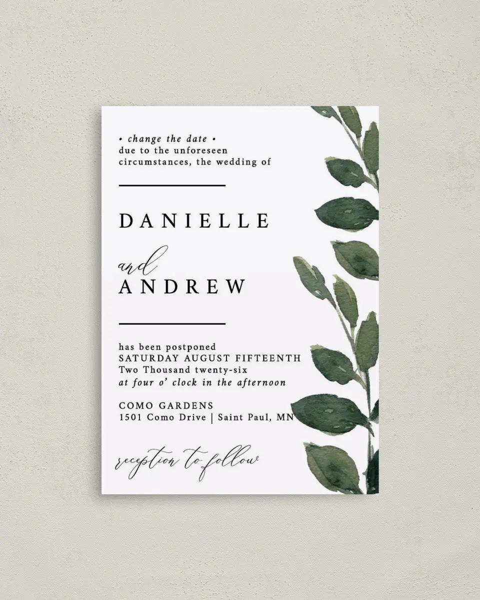 This is a 4" x 5.6" Change the Date Postcard called Change is Good printed in full color on Soft Touch Finish paper