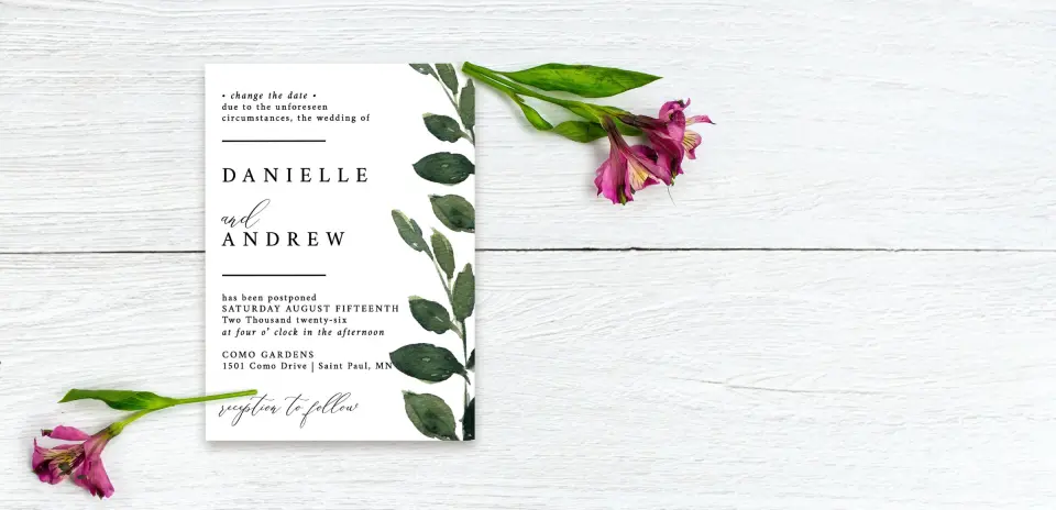 Save the Date Postcard Front
