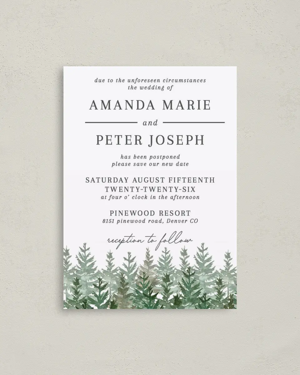 This is a 4" x 5.6" Change the Date Postcard called Circumstances printed in full color on Soft Touch Finish paper