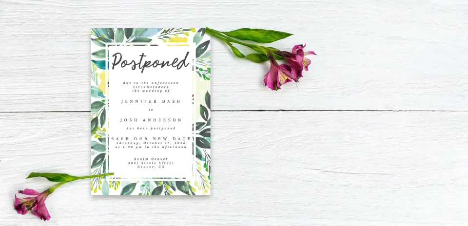 Save the Date Postcard Front