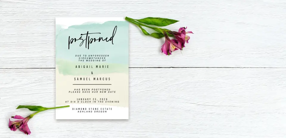 Save the Date Postcard Front