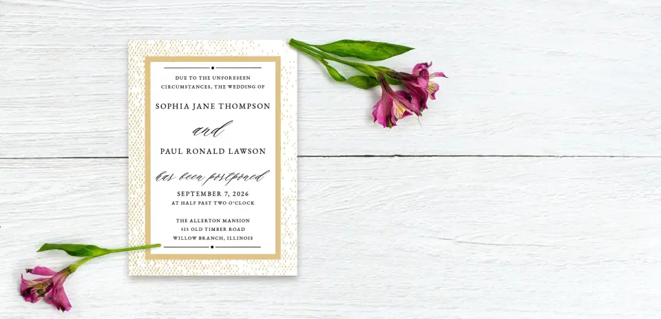 Save the Date Postcard Front