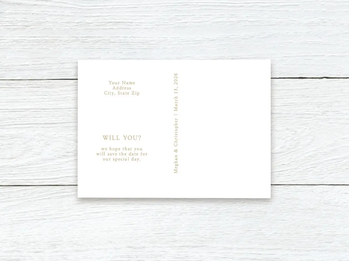 Save the Date Postcard Back