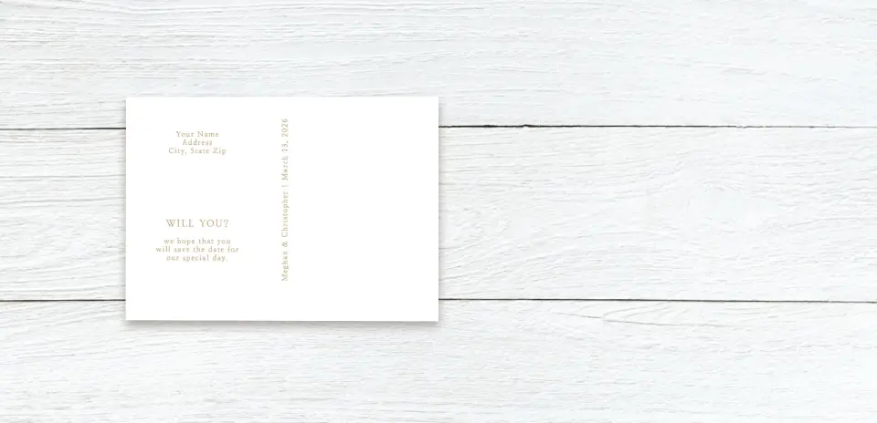 Save the Date Postcard Back
