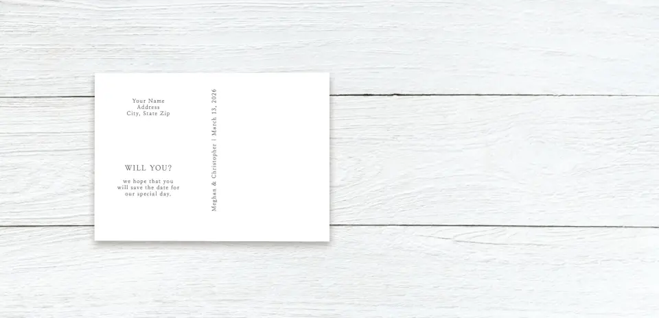 Save the Date Postcard Back