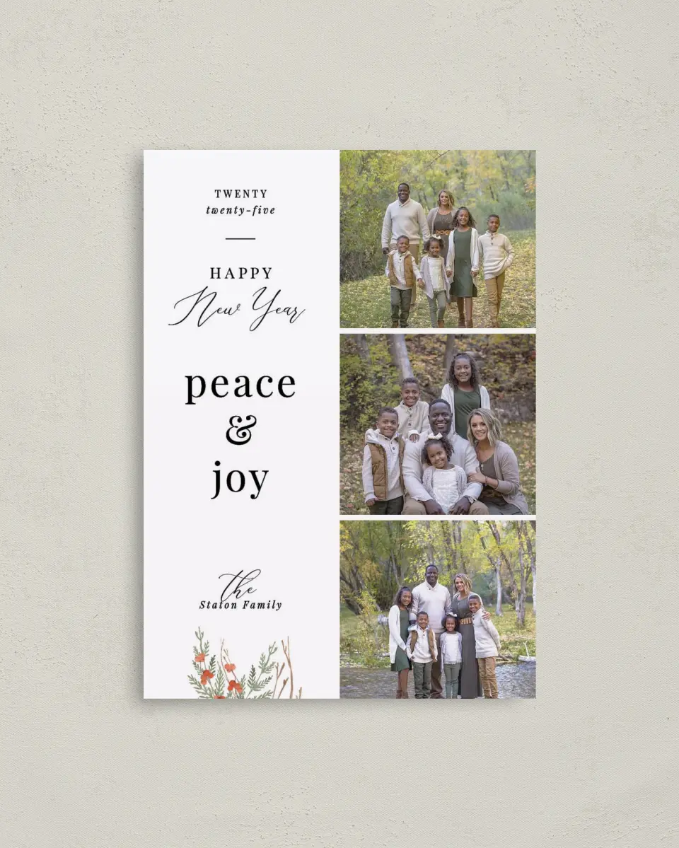 This is a 4" x 5.6" Christmas Card called The Lord Has Come printed in full color on Premium Smooth paper