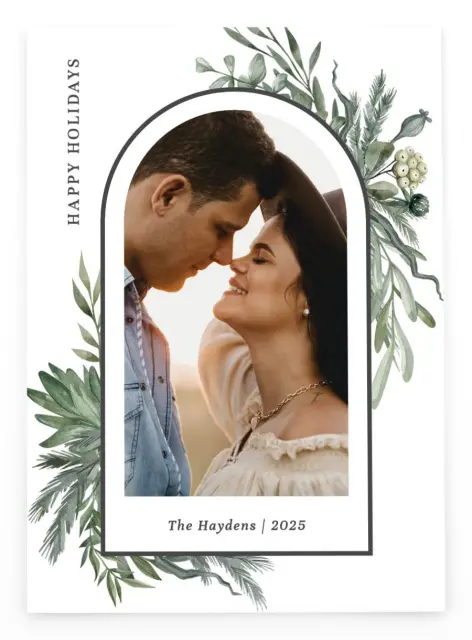 Greenery Greetings | Christmas Postcards
