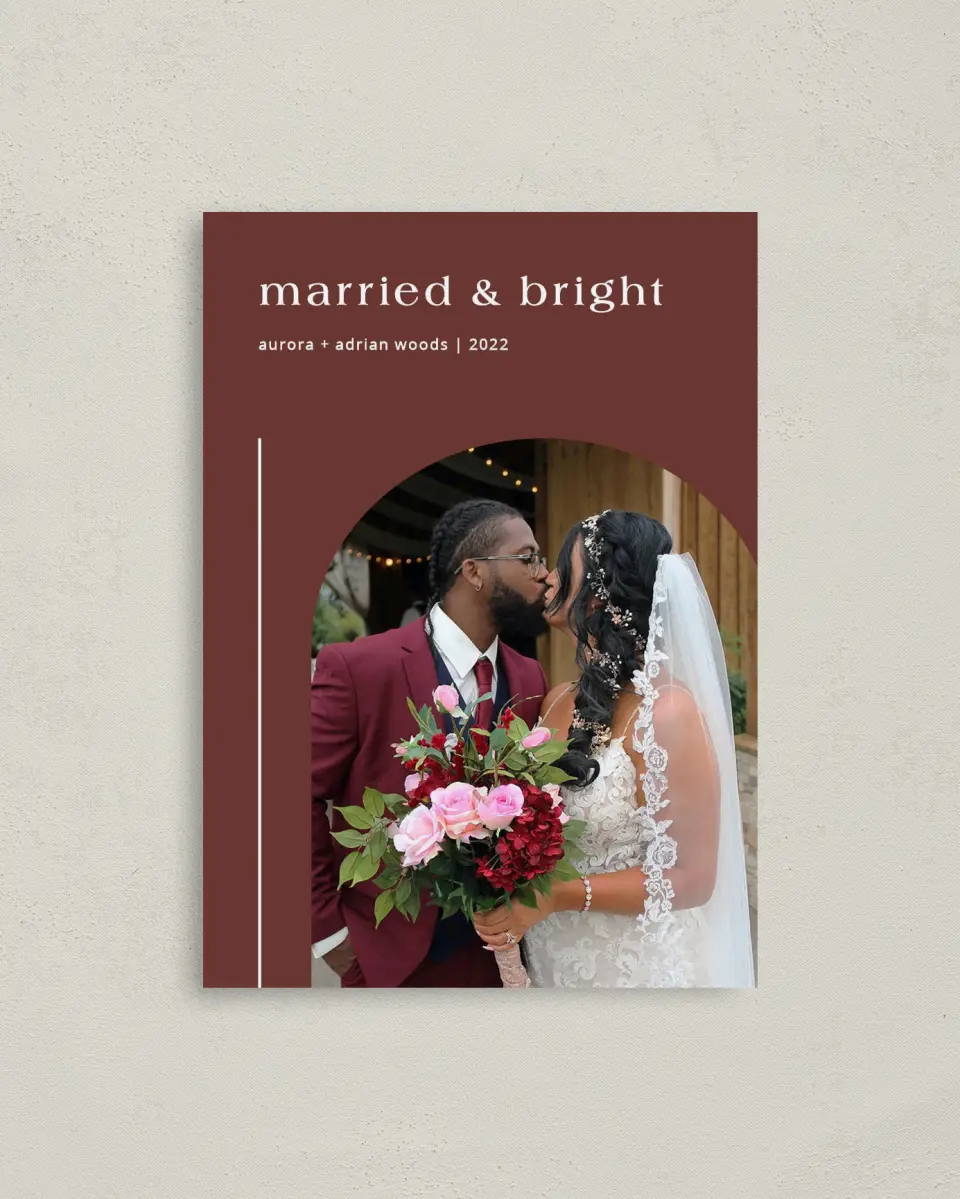 This is a 4" x 5.6" Christmas Card called Bright and Clean printed in full color on Premium Smooth paper