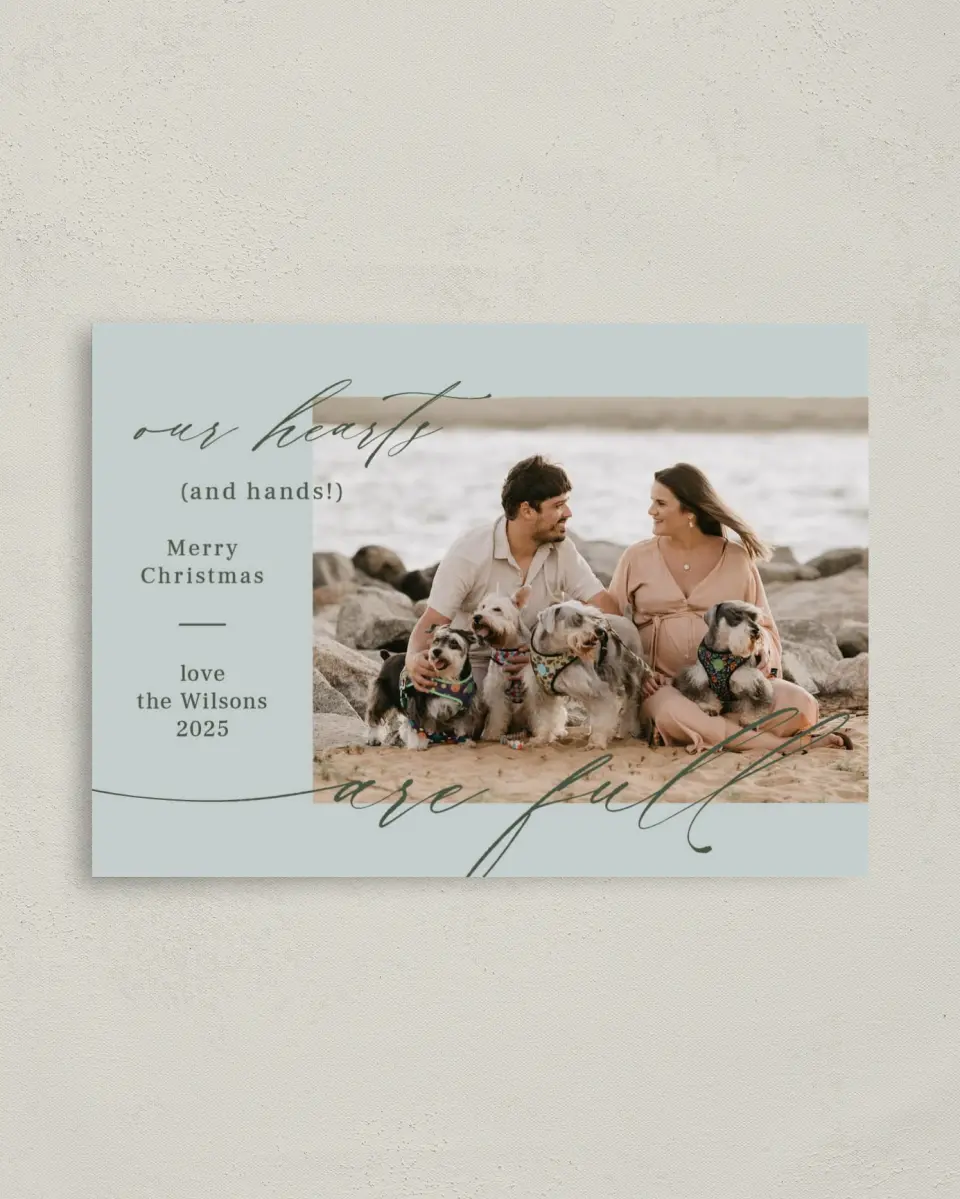 This is a 4" x 5.6" Christmas Card called Bountiful Blessings printed in full color on Premium Smooth paper