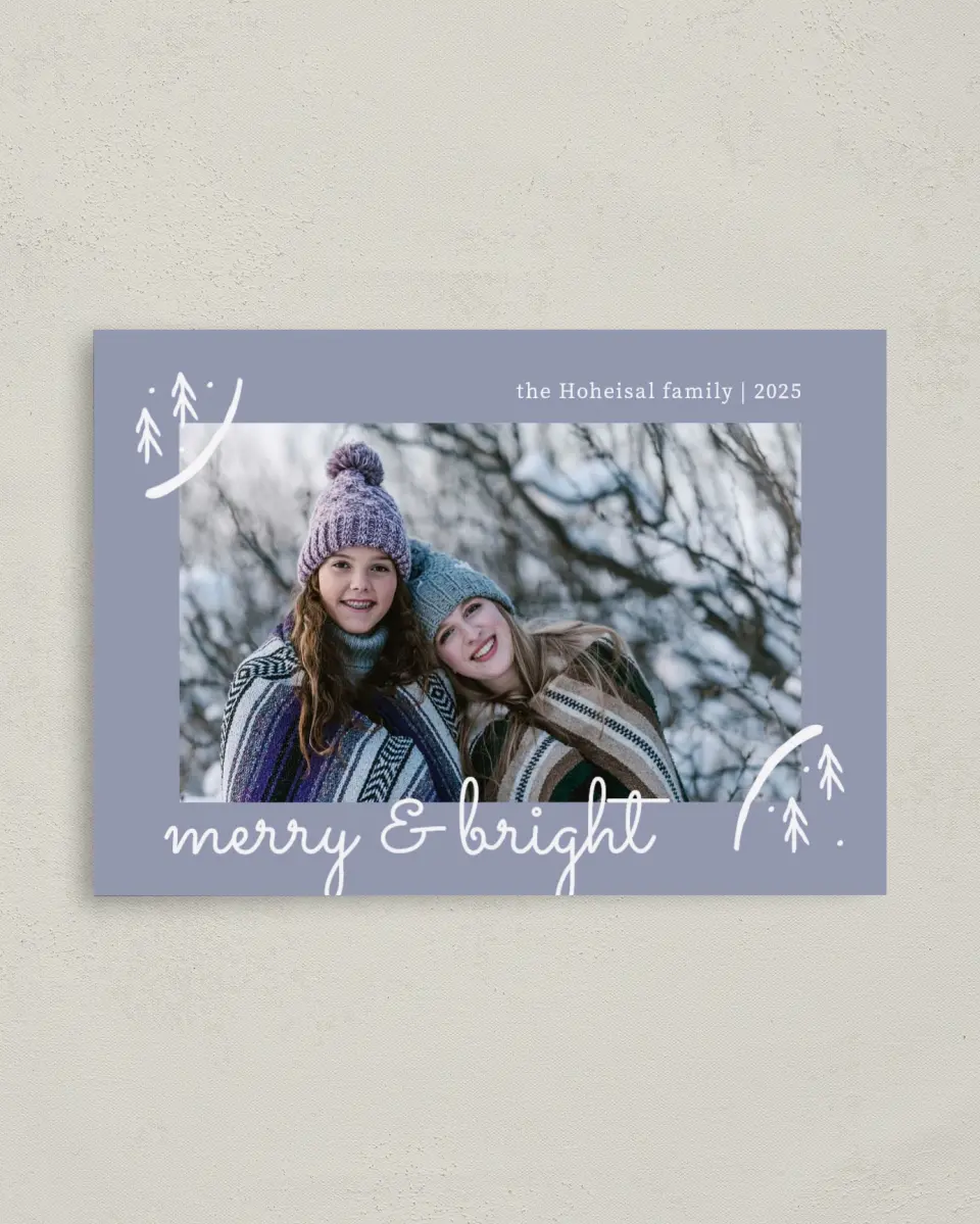 This is a 4" x 5.6" Christmas Card called Winter Wonderland printed in full color on Premium Smooth paper