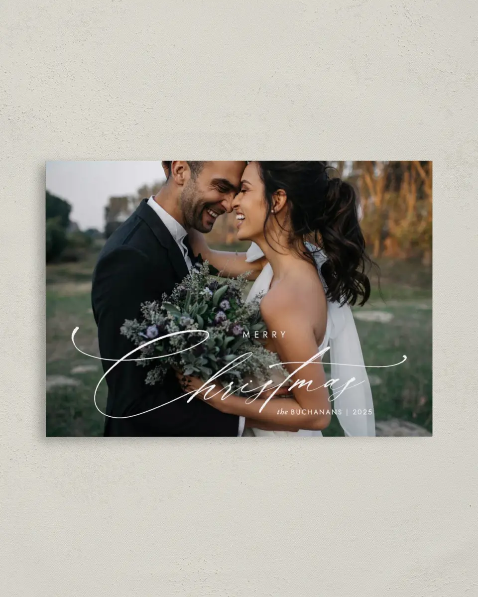 This is a 4" x 5.6" Christmas Card called Christmas Bliss printed in full color on Premium Smooth paper