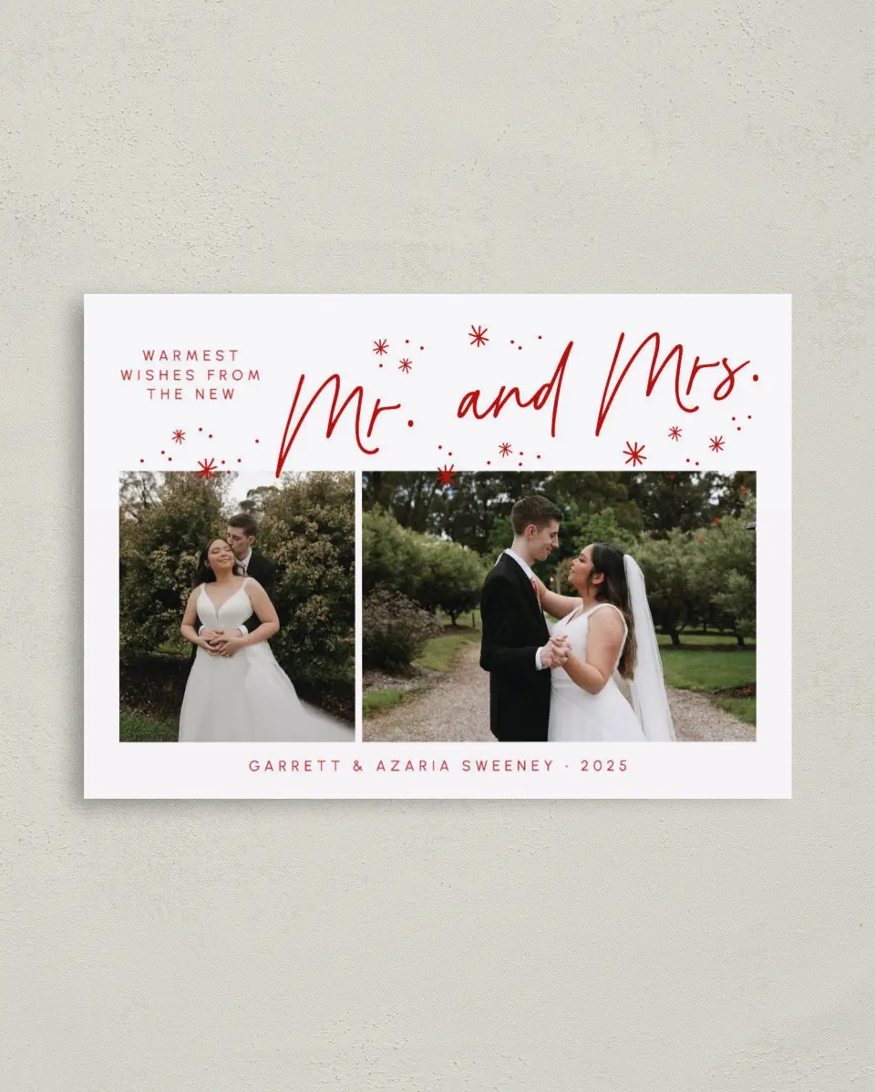 This is a 4" x 5.6" Christmas Card called Glistening Wishes printed in full color on Premium Smooth paper