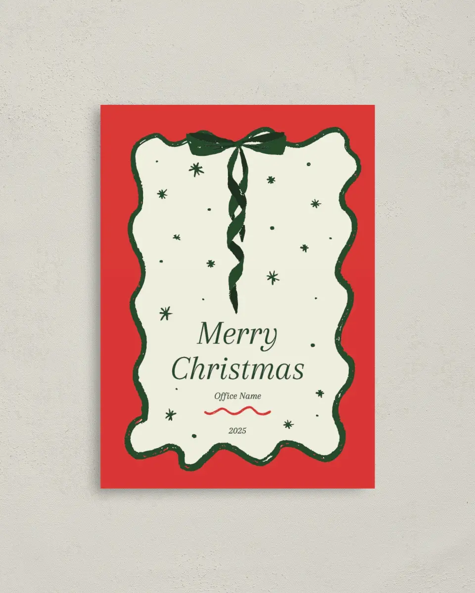 This is a 4" x 5.6" Christmas Card called Christmas Celebration printed in full color on Premium Smooth paper