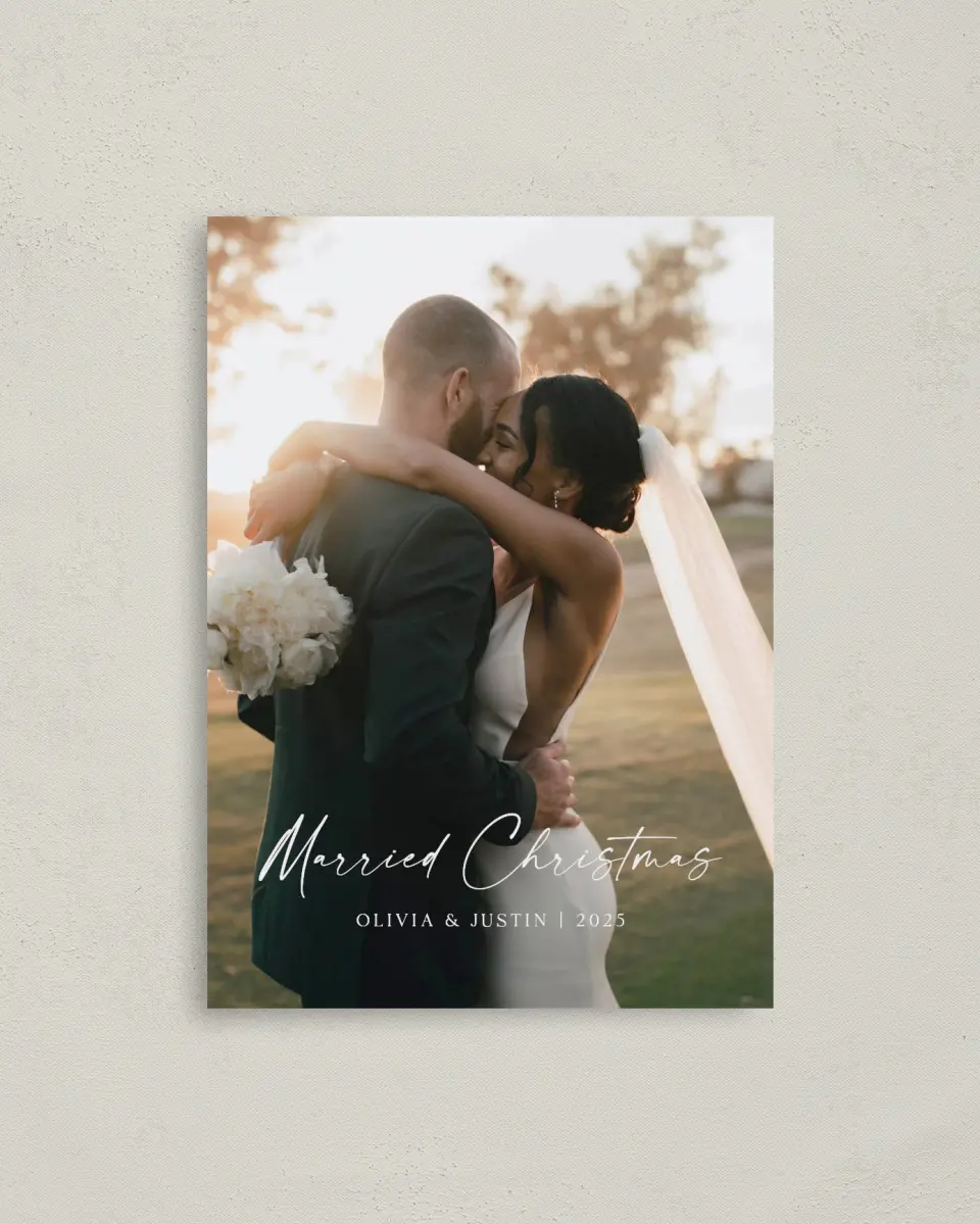 This is a 4" x 5.6" Christmas Card called Together for Christmas printed in full color on Premium Smooth paper