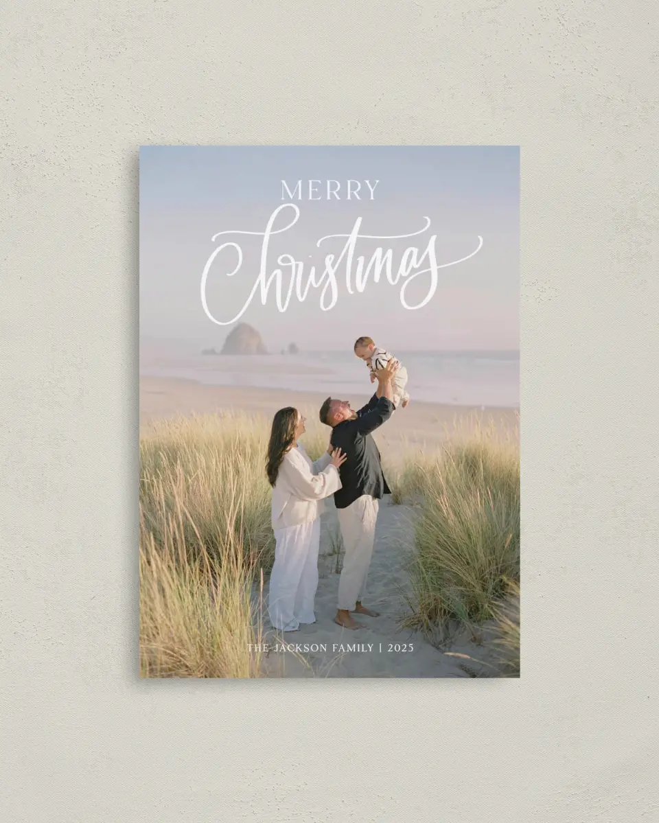 This is a 4" x 5.6" Christmas Card called Christmas Chic printed in full color on Premium Smooth paper