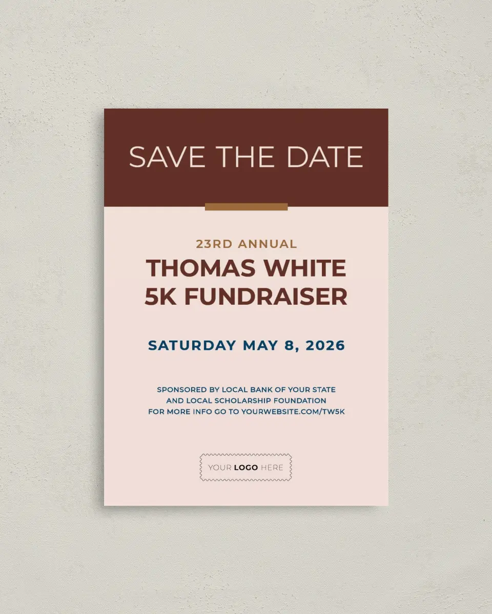 This is a 4" x 5.6" Gala Save the Date Postcard called Cultivating Growth printed in full color on Soft Touch Finish paper