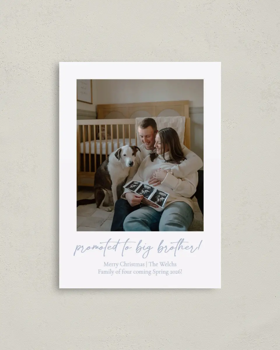 This is a 4" x 5.6" Christmas Card called Christmas Promotion printed in full color on Premium Smooth paper