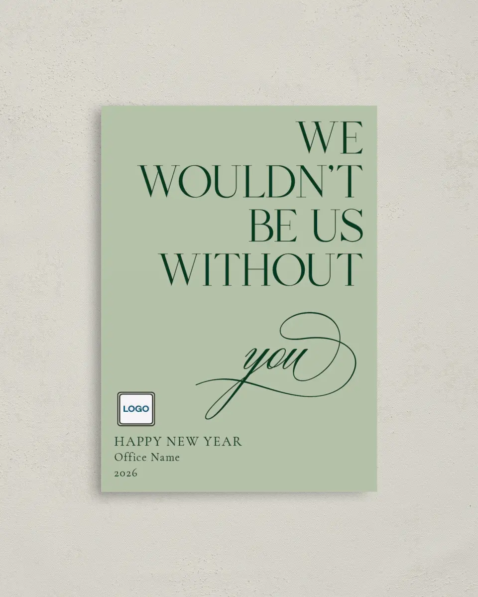 This is a 4" x 5.6" Christmas Card called Simple Holiday printed in full color on Premium Smooth paper
