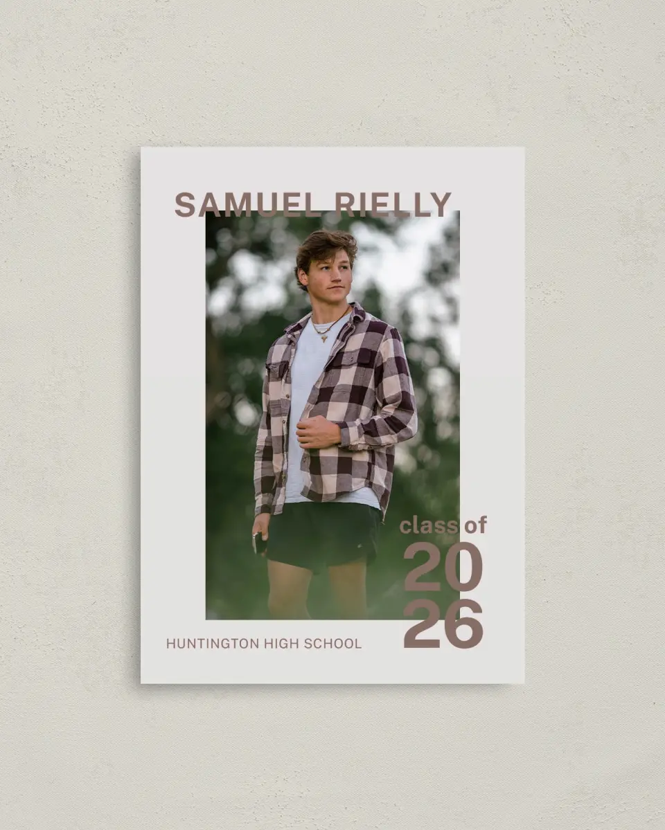 This is a 4" x 5.6" Graduation Announcement Postcard called Graduation Time printed in full color on Soft Touch Finish paper