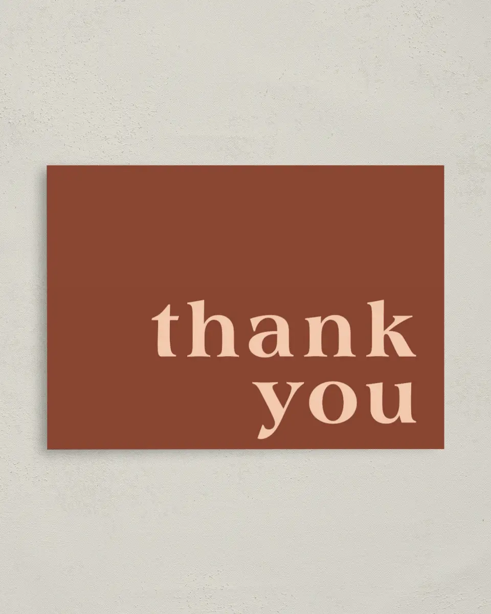 This is a 4" x 5.6" Graduation Thank You Postcard called Bold Celebration printed in full color on Soft Touch Finish paper