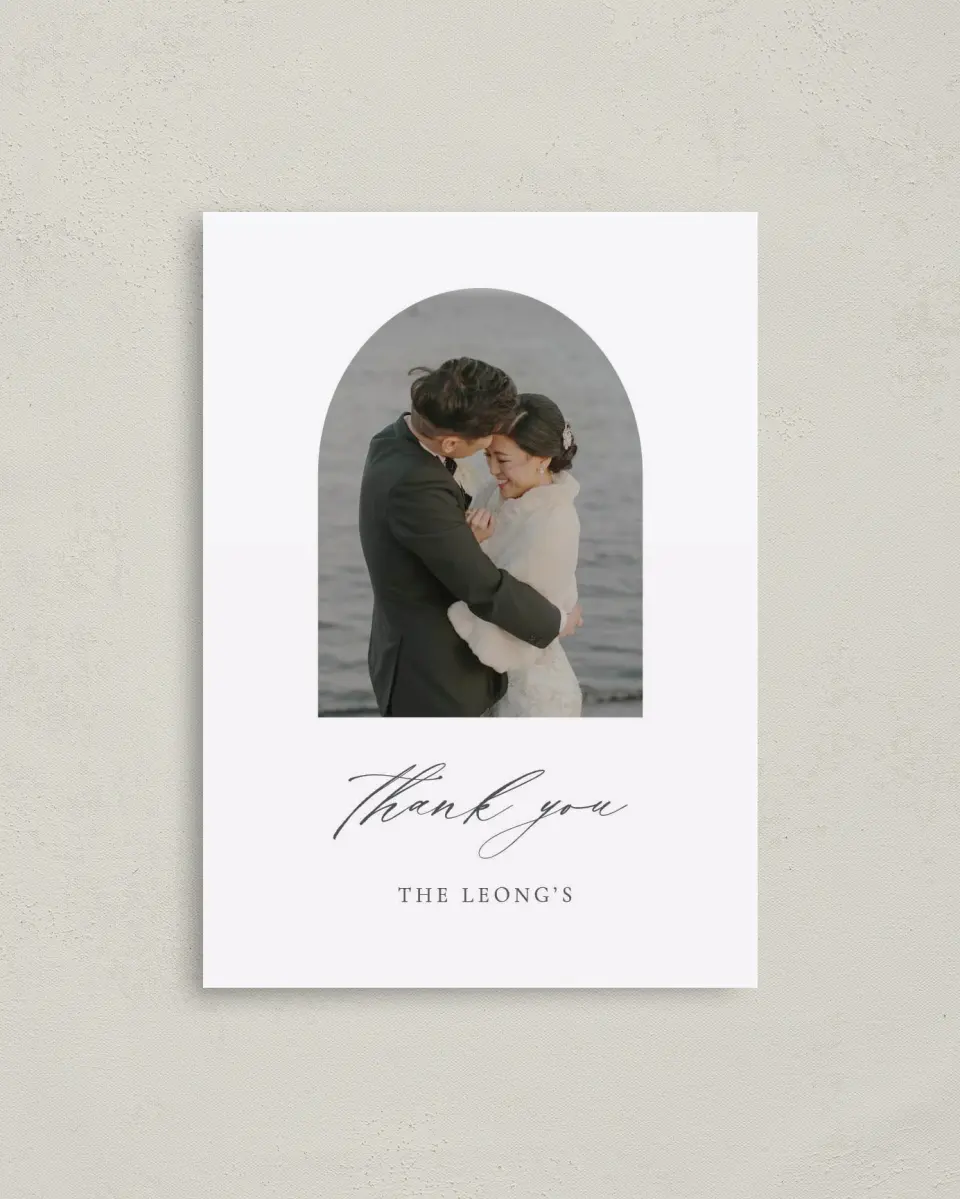 This is a 4" x 5.6" Thank You Postcard called Quiet Scene printed in full color on Soft Touch Finish paper