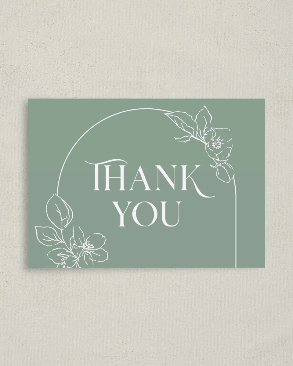 This is a 4" x 5.6" Newlywed called Joyful Blooms printed in full color on Soft Touch Finish paper