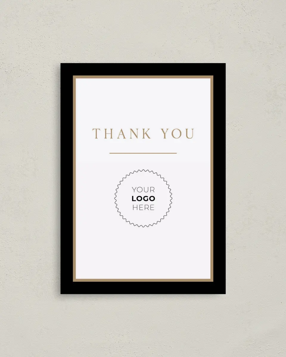This is a 4" x 5.6" Thank You Postcard called Make an Impact printed in full color on Soft Touch Finish paper
