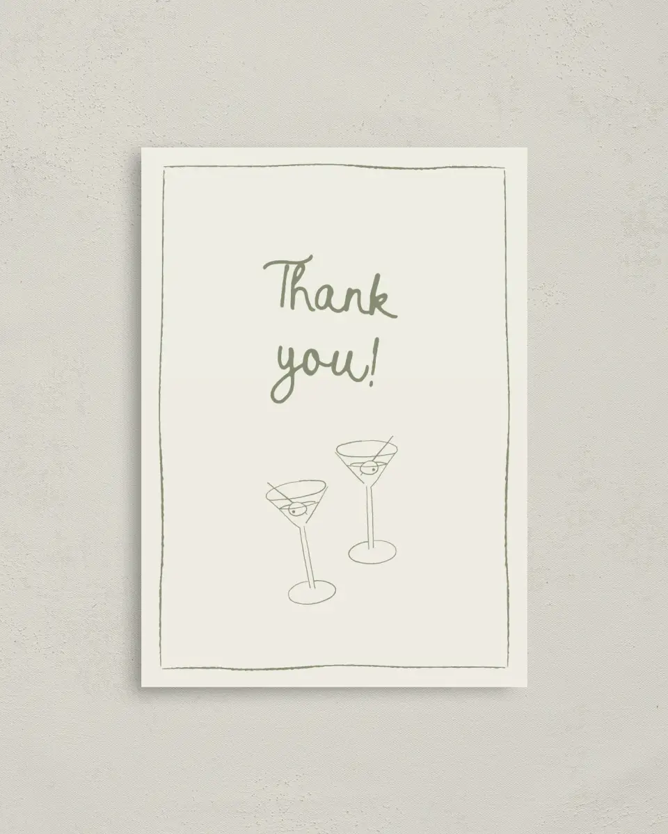 This is a 4" x 5.6" Newlywed called Tini Bit Longer printed in full color on Soft Touch Finish paper