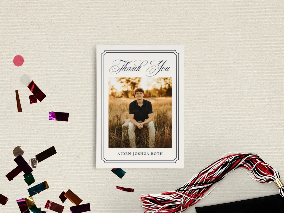 Formal Frame Thank You Standard Postcards | Truly Engaging