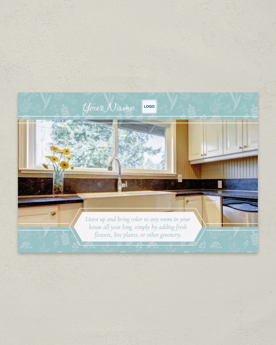 This is a 6" x 9" Postcard called Fresh Tip printed in full color