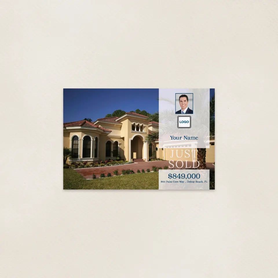 This is a 6" x 9" Postcards with Magnetic Strip called Bold Listing printed in full color
