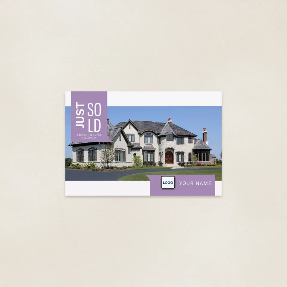 This is a 6" x 9" Postcards with Magnetic Strip called Off the Market printed in full color