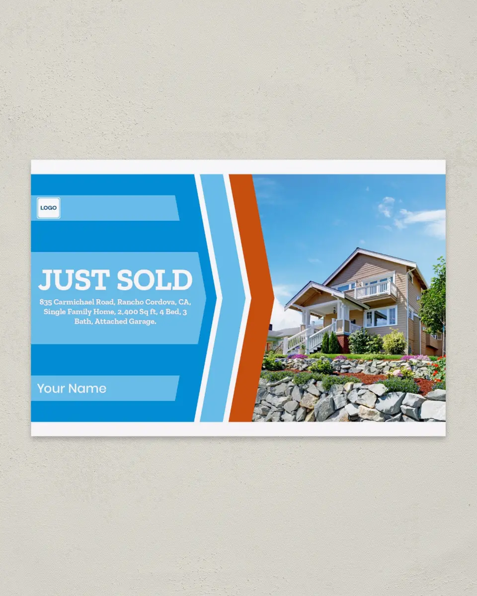 This is a 6" x 9" Postcard called Bold Appeal printed in full color