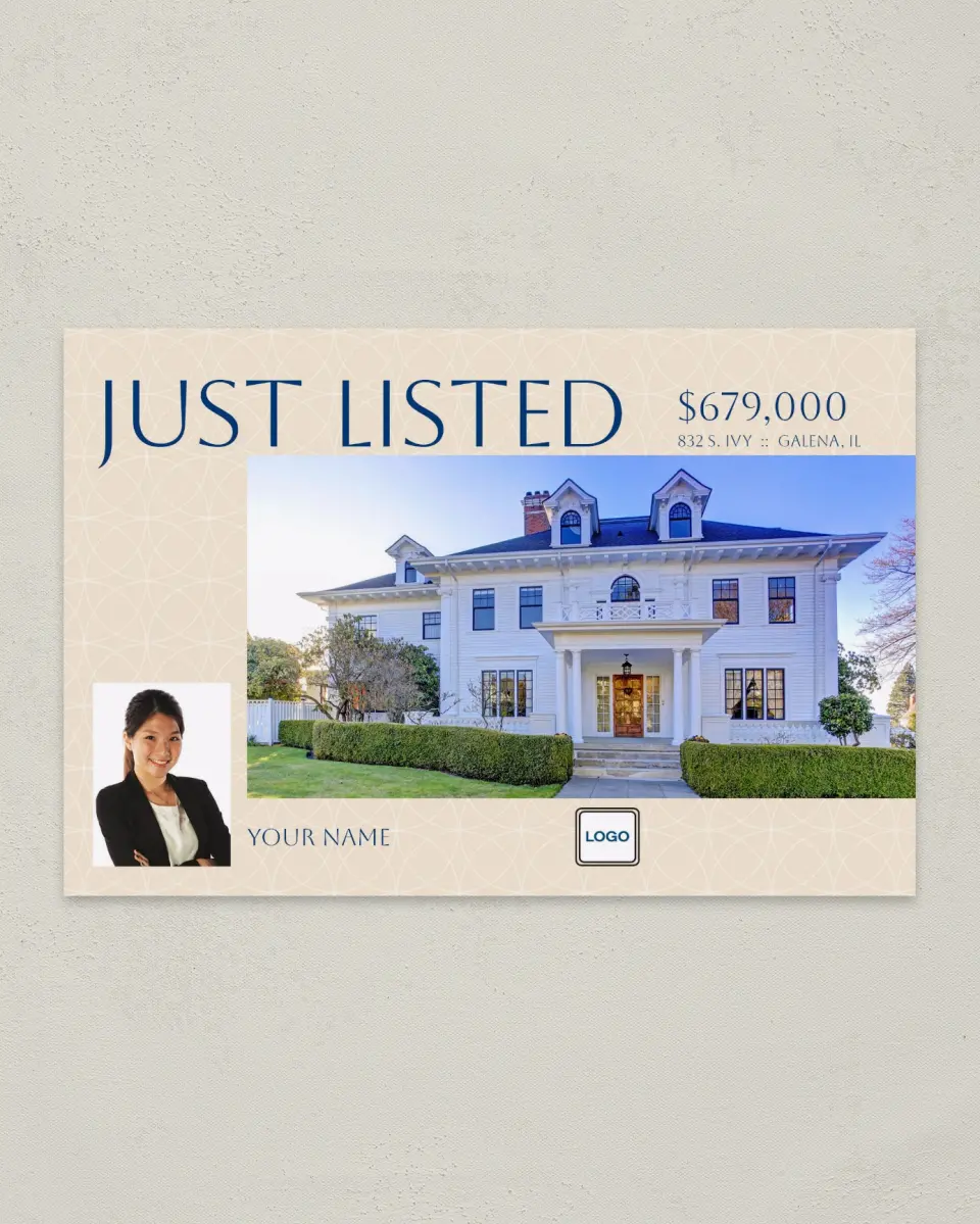 This is a 6" x 9" Postcard called Embellished Property printed in full color